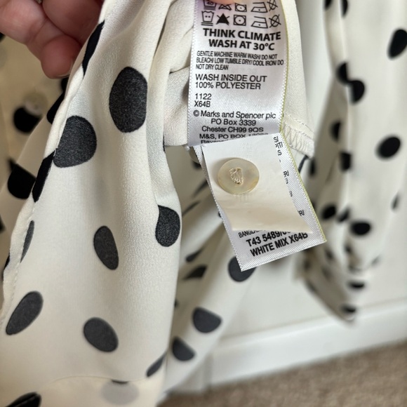 M&S Collection Polka Dot Shirt - Picture 9 of 10